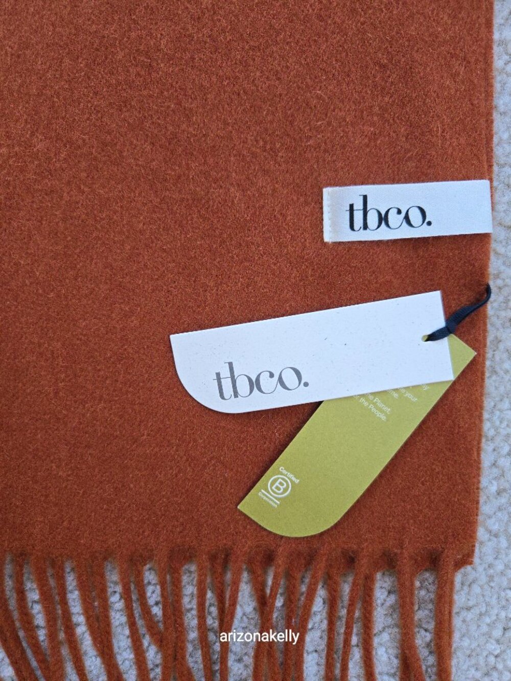 NWT tbco Lambswool Rust Scarf Scotland - Picture 2 of 14